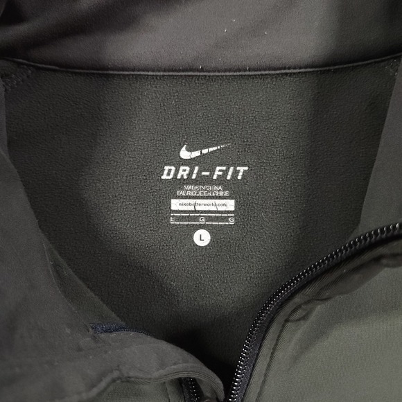 Nike Dri-Fit Full Zip Track Running Jacket Grey/Navy Blue Mens L Athletic Gym - Picture 2 of 13